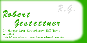robert gestettner business card